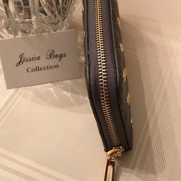 New Jessica Bags Collection Grey Clutch Wallet - Picture 2 of 4